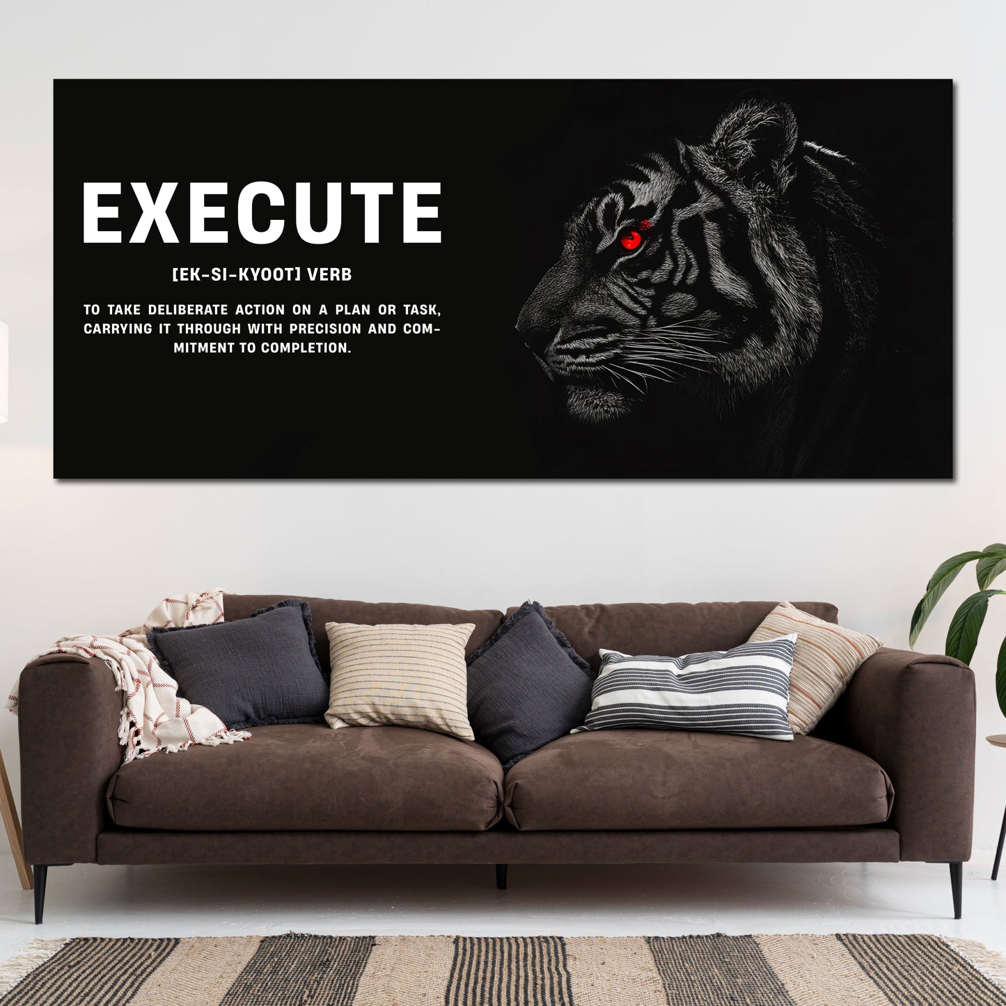 Motivazione tigre successo citazione business quadro