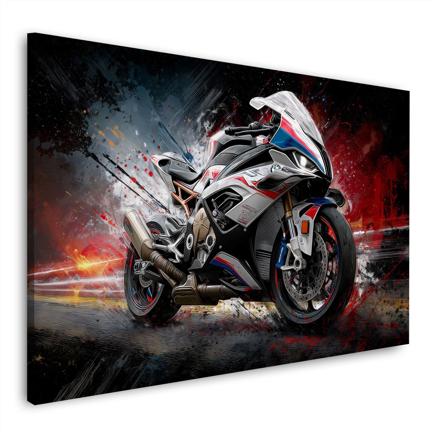 Moto sportiva e velocità dinamico in stile Pop Art quadro