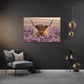 Quadro mucca highland in soggiorno