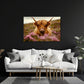 Quadro mucca highland brughiera in soggiorno