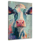 Mucca ritratto artistico pastello dai toni caldi quadro