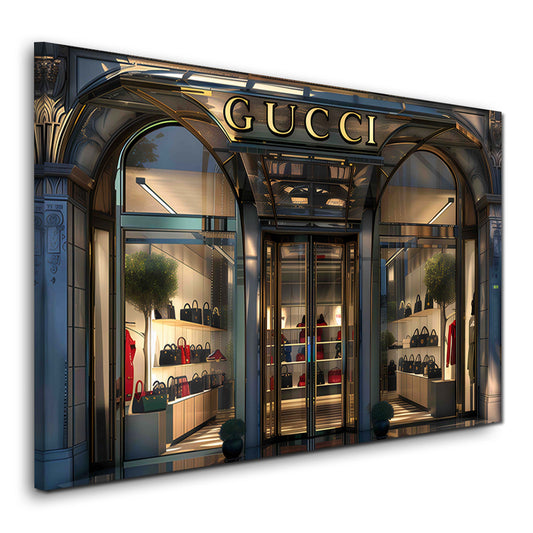 Negozio di lusso ingresso della boutique di borse quadro