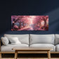 Quadro panorama ciliegi in soggiorno