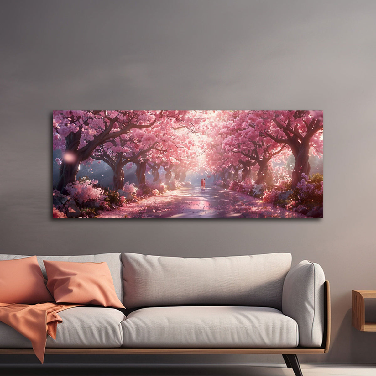 Quadro panorama ciliegi ambientato
