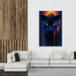 Pantera nera occhi luminosi ritratto animale moderno quadro