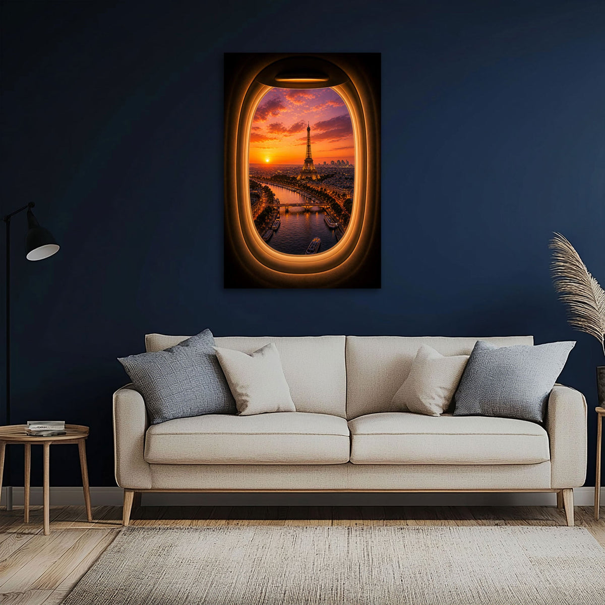 Quadro Parigi dal finestrino ambientato