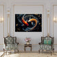 Pesce koi astratto dai colori decisi e brillanti quadro