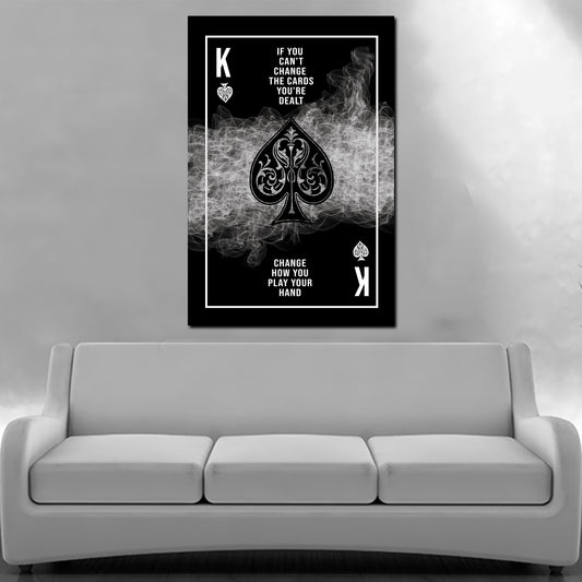 Poker citazione bianco e nero change how you play your hand quadro