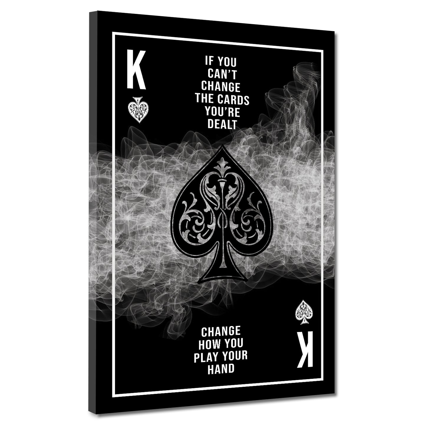Poker citazione bianco e nero change how you play your hand quadro