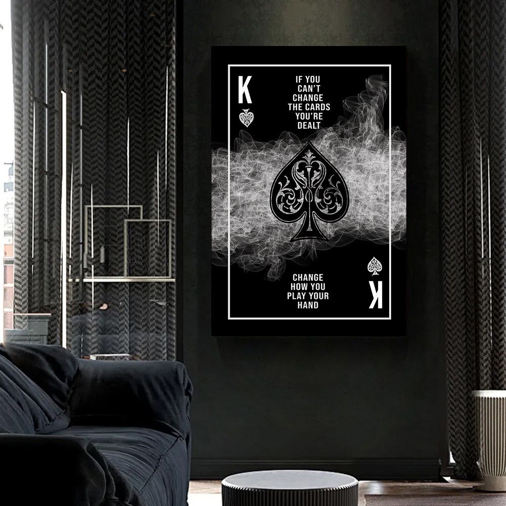 Poker citazione bianco e nero change how you play your hand quadro