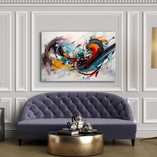 Pop Art astratta vortice di colori energici quadro