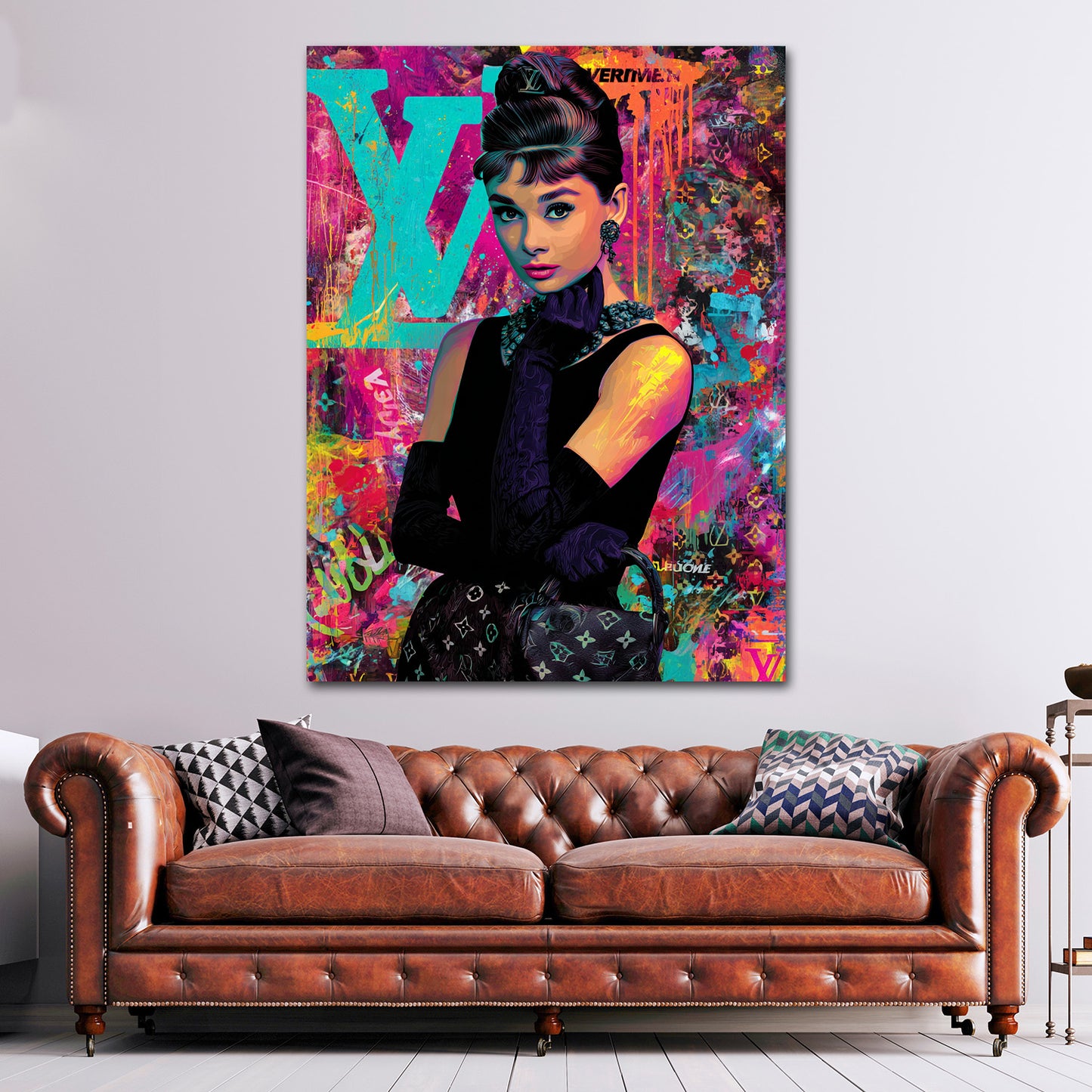 Pop Art Audrey icona fashion elegante quadro