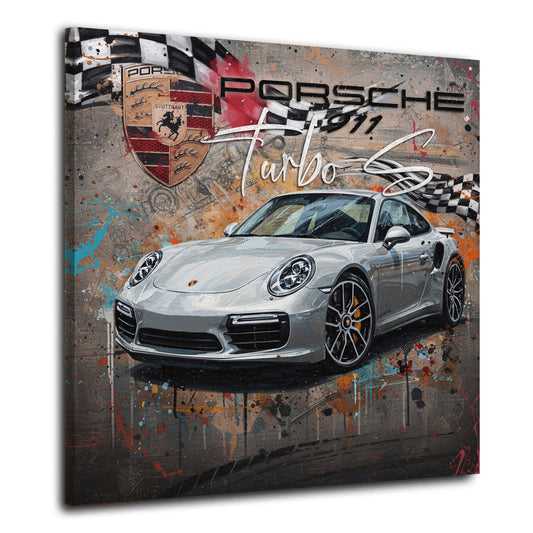 Pop Art auto sportiva Porsche 911 turbo s quadro