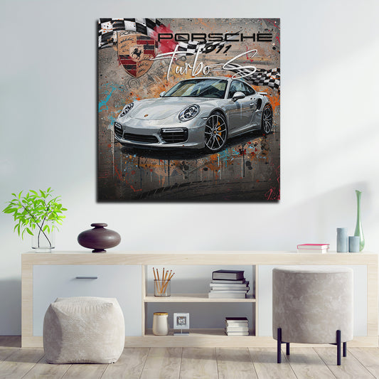 Pop Art auto sportiva Porsche 911 turbo s quadro