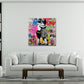 Pop Art bambini abbraccio amore collage colorato graffiti quadro