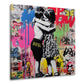 Pop Art bambini abbraccio amore collage colorato graffiti quadro