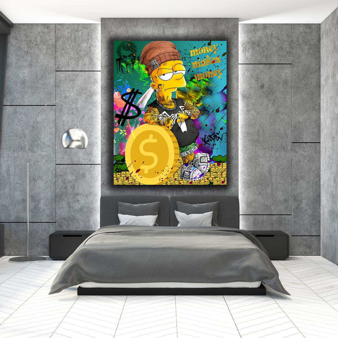 Pop Art Bart motivazione denaro successo quadro