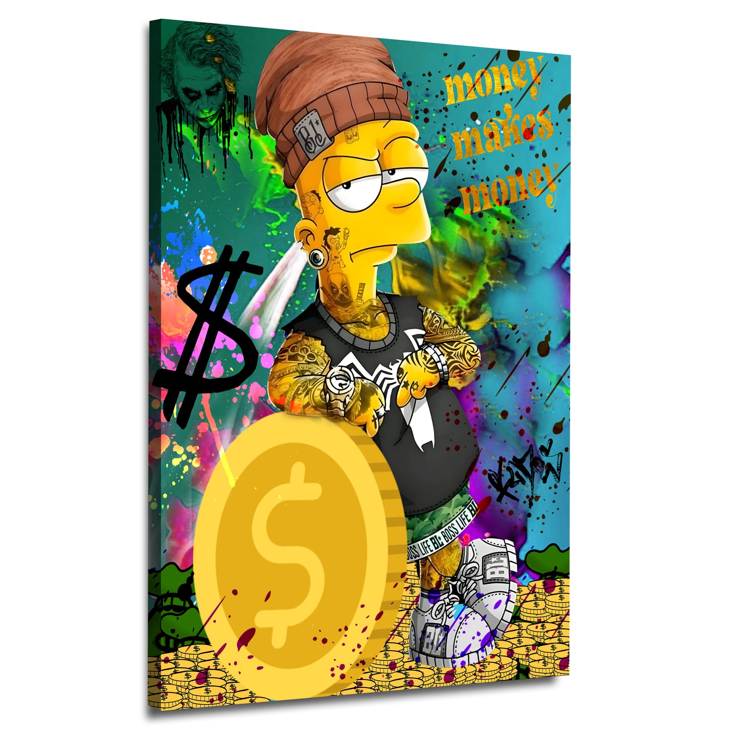 Pop Art Bart motivazione denaro successo quadro