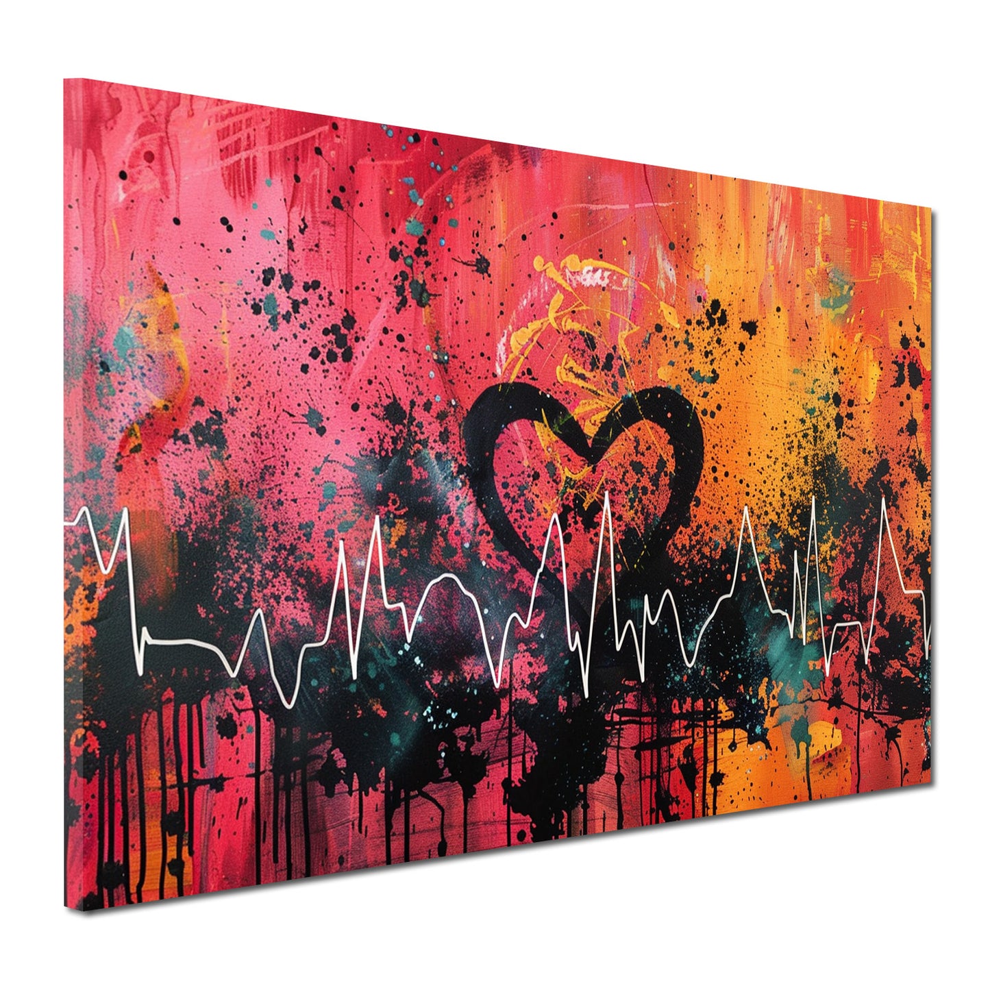 Pop Art battito cardiaco amore astratto quadro