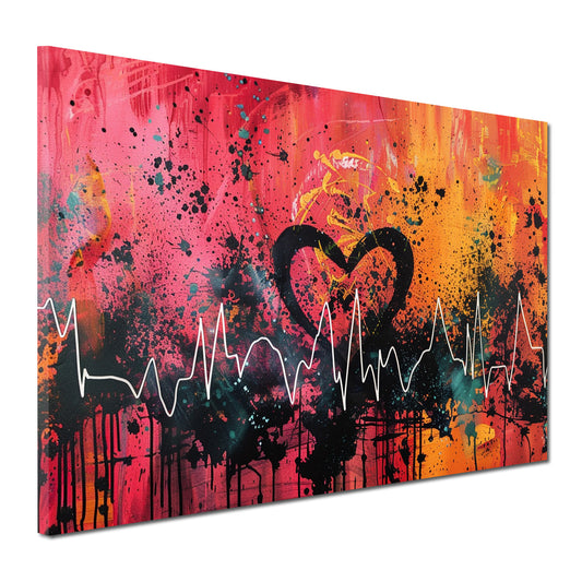 Pop Art battito cardiaco amore astratto quadro