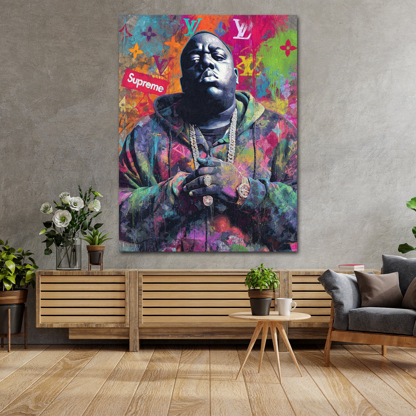 Pop Art Biggie icona hip hop moda urbana quadro