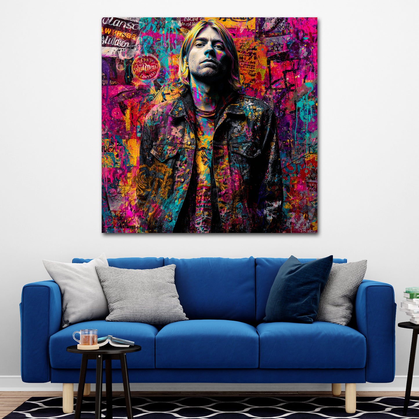 Pop Art Cobain ritratto grunge urbano espressivo quadro