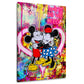 Pop art coppia topo amore cuore neon quadro