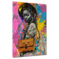 Pop Art donna africana elegante con borsa di lusso quadro