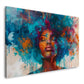 Pop Art donna africana volto astratto colori intensi quadro