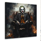 Pop Art figura clown oscura fumo fuoco quadro