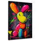 Pop art figura palloncino colorata neon stile astratto quadro