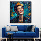 Pop Art frida fiori farfalle ritratto quadro