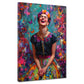 Pop Art Frida ritratto colorato donna sorridente quadro