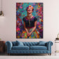 Pop Art Frida ritratto colorato donna sorridente quadro