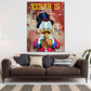 Pop Art fumetto duck kebab amore quadro