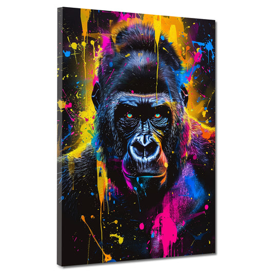 Pop Art gorilla colorato espressione vivace quadro