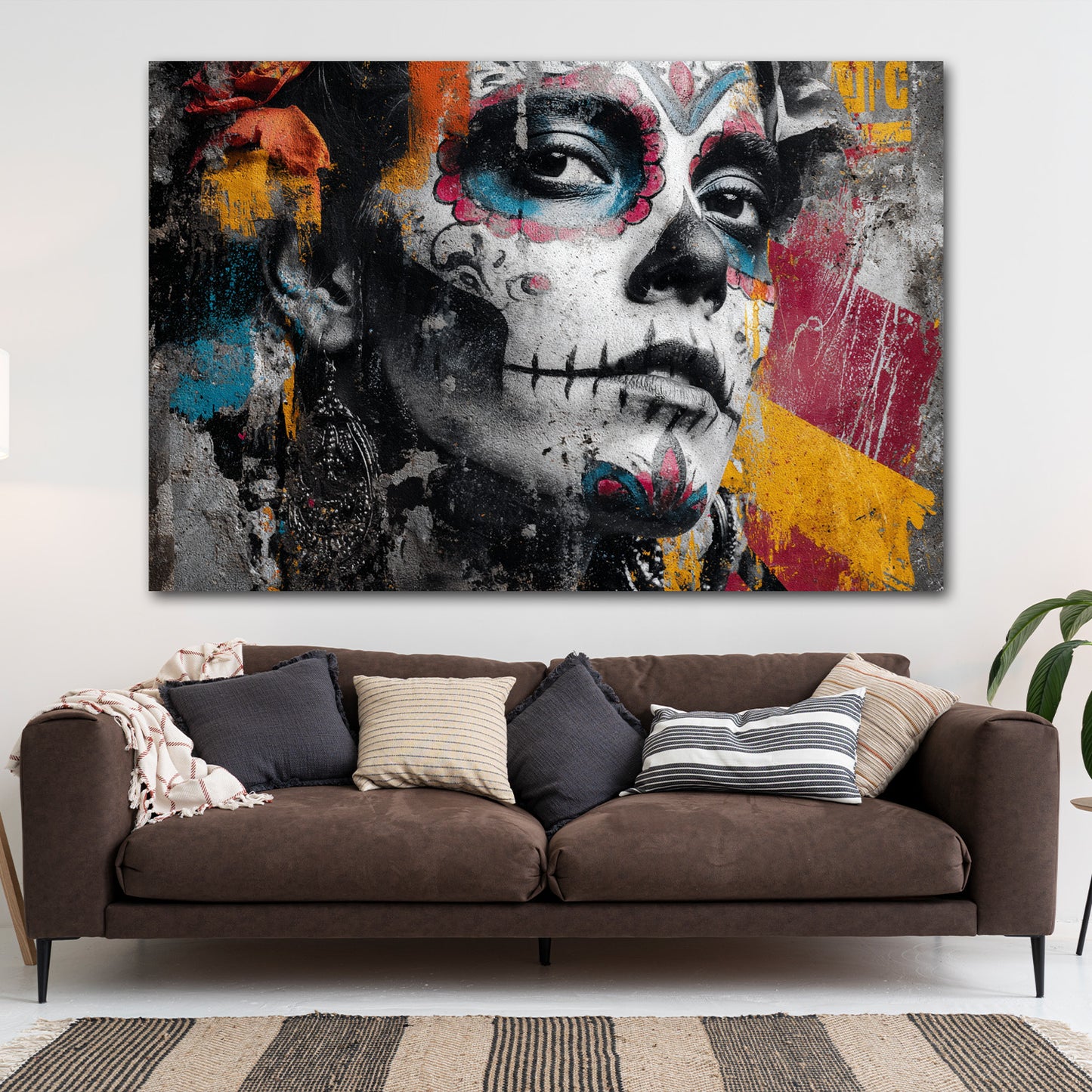 Pop Art la catrina volto donna quadro