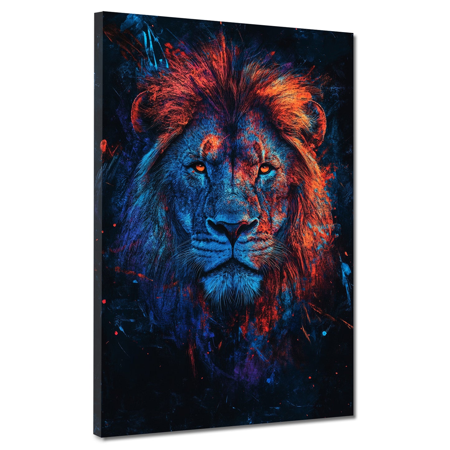 Pop Art leone maestoso colori accesi quadro