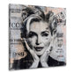 Pop Art Madonna ritratto bianco nero collage iconico quadro