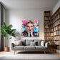 Pop Art Madonna ritratto stile rivista colori vivaci quadro