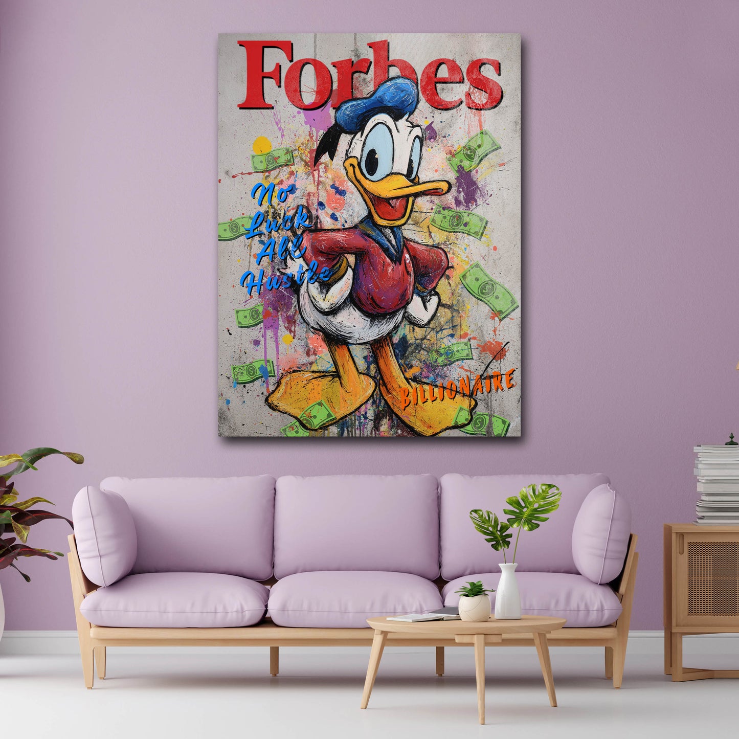 Pop Art papero soldi motivazione billionaire quadro