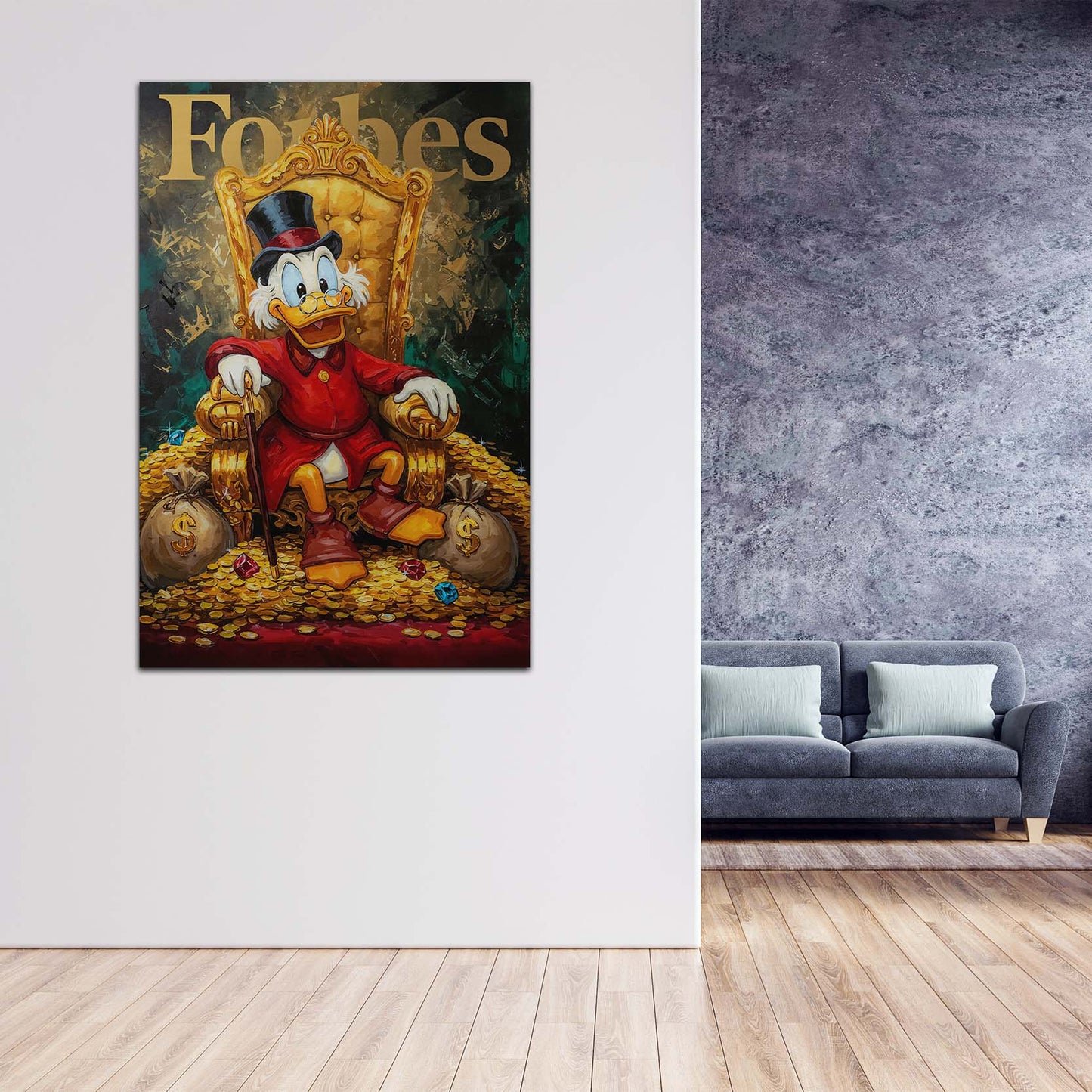 Pop Art papero trono ricchezza quadro
