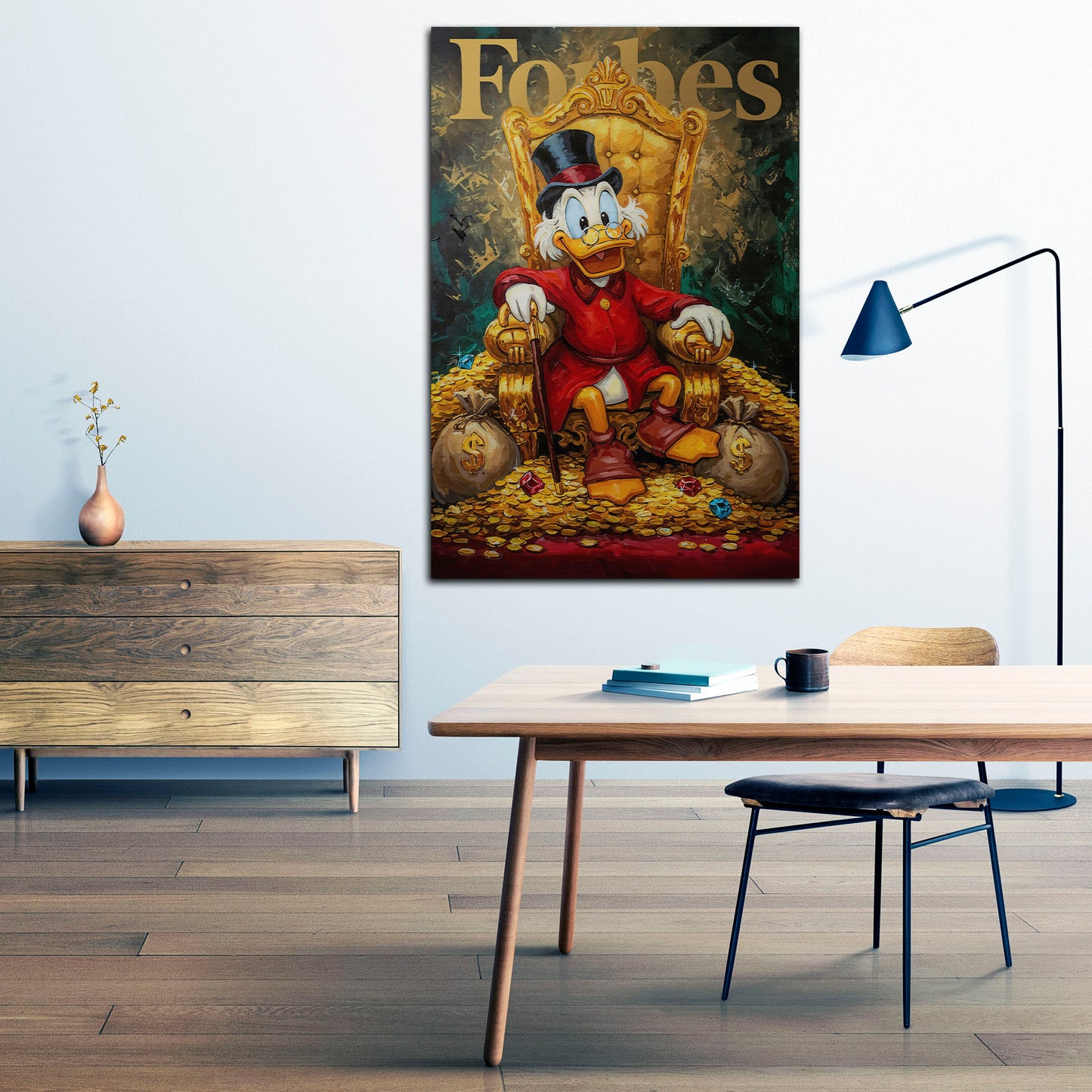 Pop Art papero trono ricchezza quadro