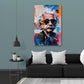 Pop Art ritratto Albert scienziato astratto colori vivaci quadro
