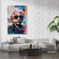 Pop Art ritratto Albert scienziato astratto colori vivaci quadro