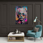 Pop Art ritratto Albert scienziato cool colori vivaci quadro