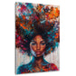 Pop Art ritratto donna africana capelli afro colori quadro