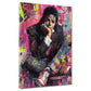 Pop Art ritratto Jackson seduto con sneakers quadro