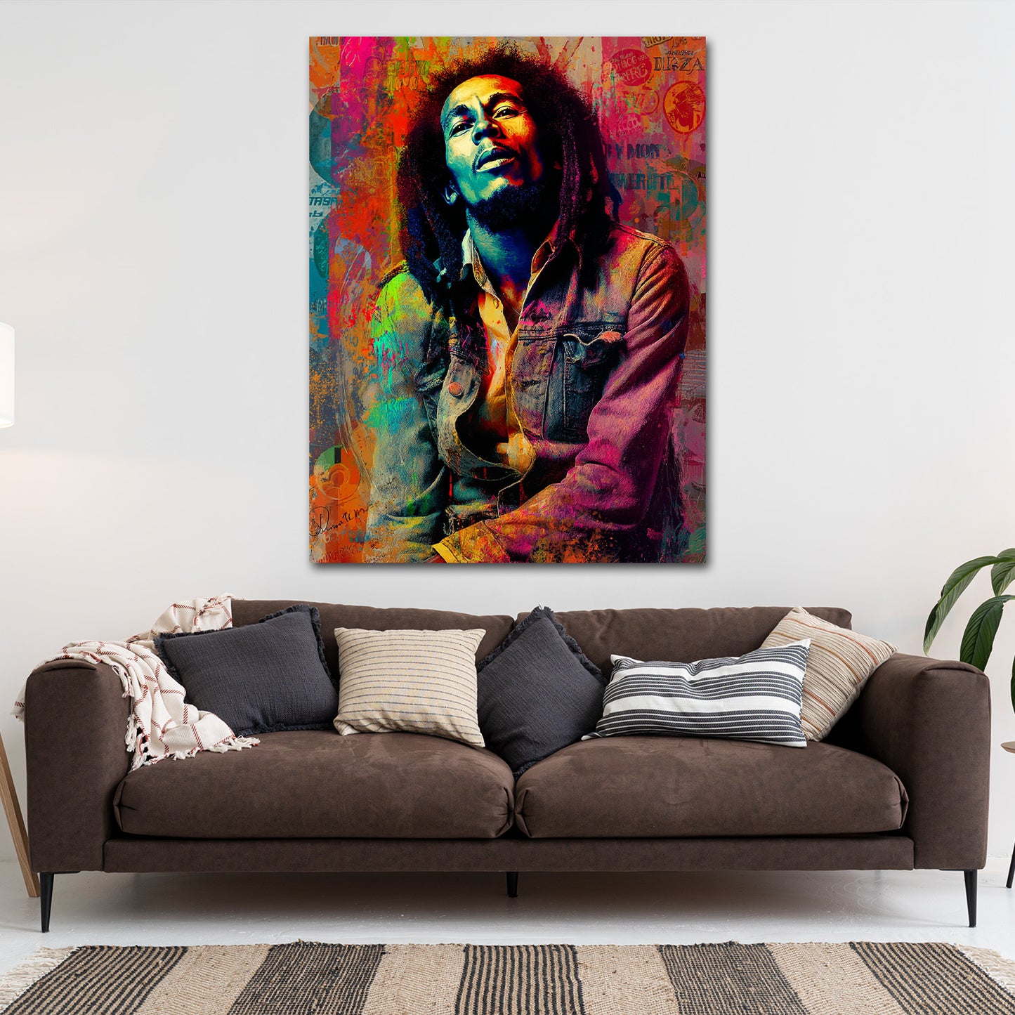 Pop Art ritratto Marley icona reggae quadro