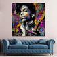 Pop Art ritratto Prince con chitarra colorata quadro
